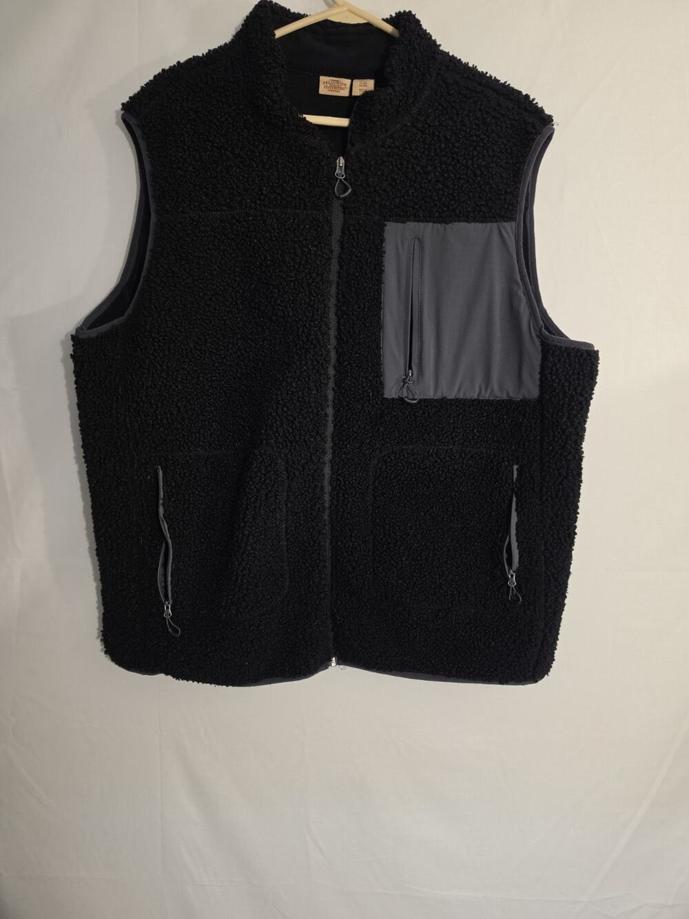 Telluride Clothing Co Sherpa Fleece Black Utility Vest Men's Size XXL